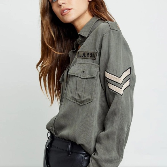 Rails Loren Military Tan Casual Button Down Shirt - Picture 8 of 8